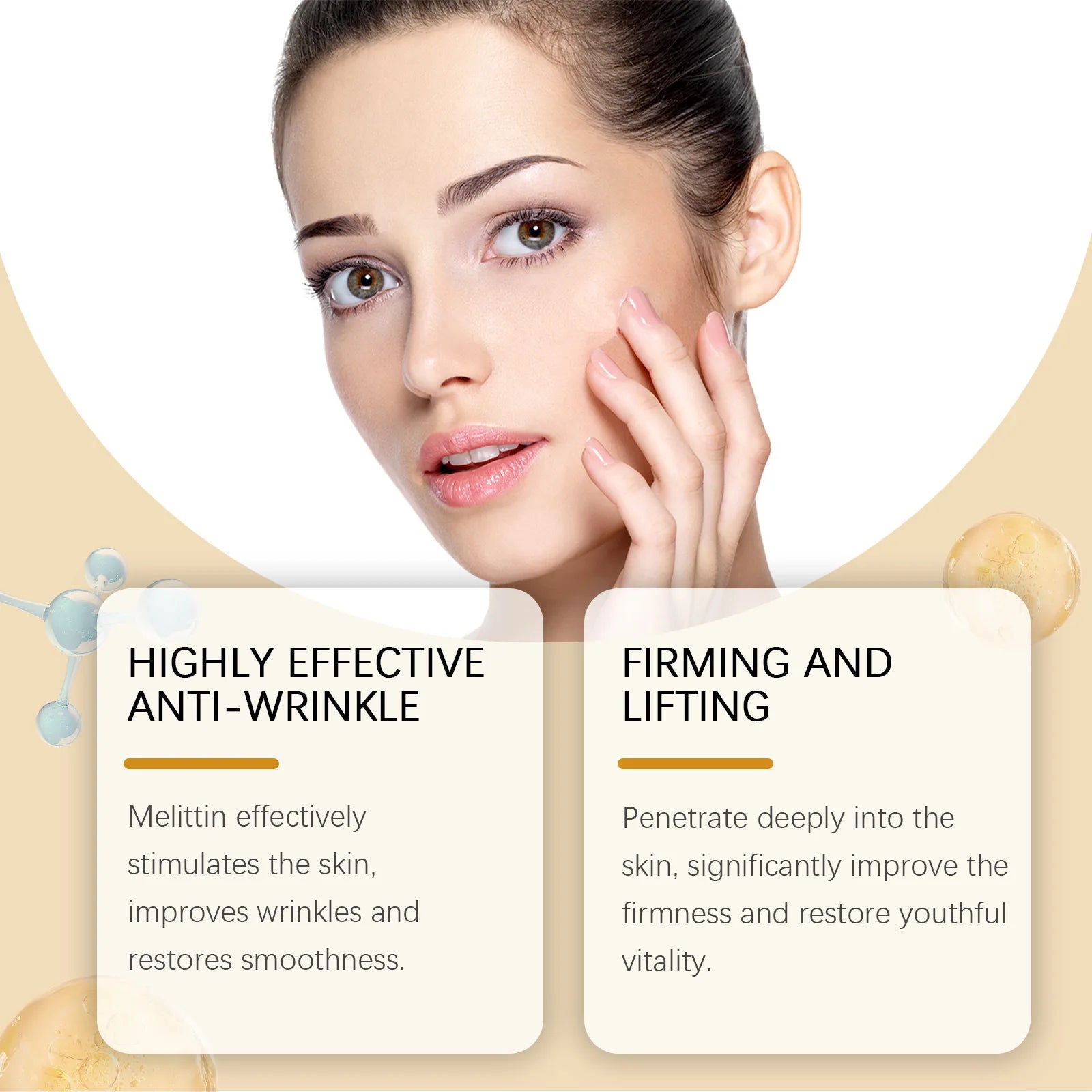 Creme Facial Avançado com Veneno de Abelha - Botax da Natureza para Lifting e Firmeza Instantâneos, Hidratante Antienvelhecimento com Mel de Manuka e Colágeno