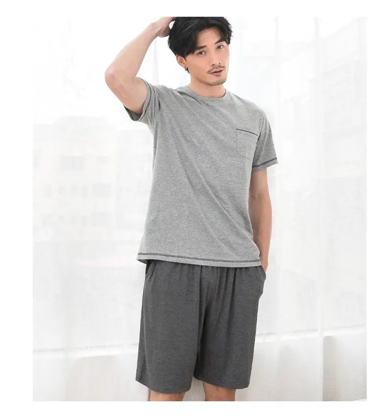 Calças de dormir de algodão masculino plus size 5xl shorts pijamas boxer casual lounge wear dormir calças curtas homewear homme
