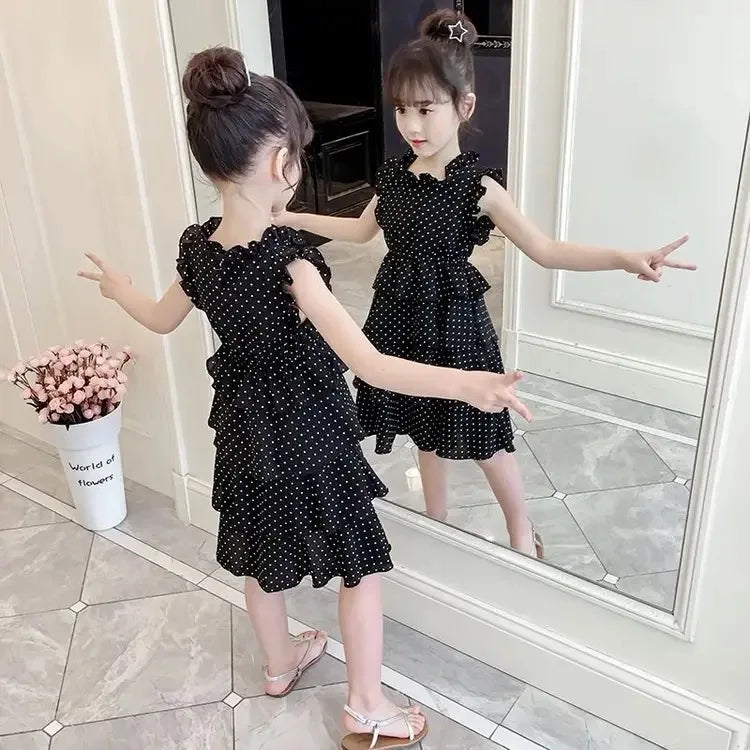 Baby Girls' Cotton Princess Party Dress, roupas de casamento infantil, moda infantil, verão, vestidos de aniversário, 2-10 anos
