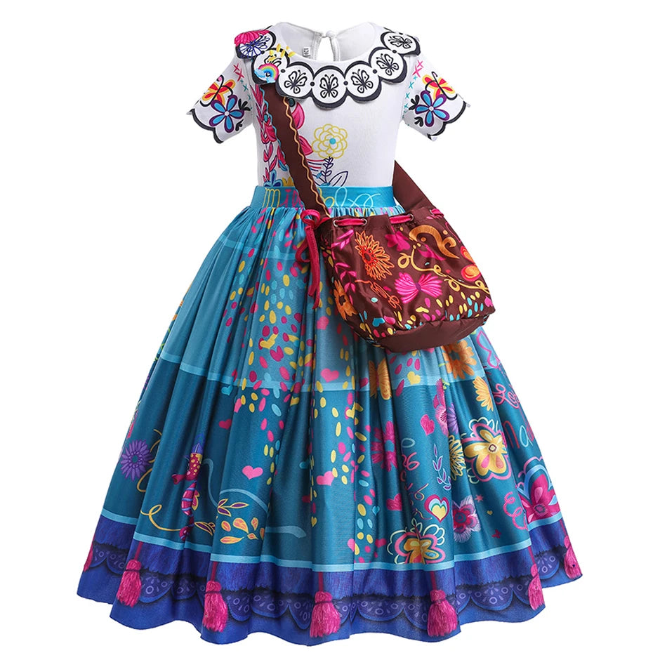 Crianças neve branca cinderela aurora anna elsa traje menina cosplay vestido crianças encanto mirabel pequena sereia roupas de halloween