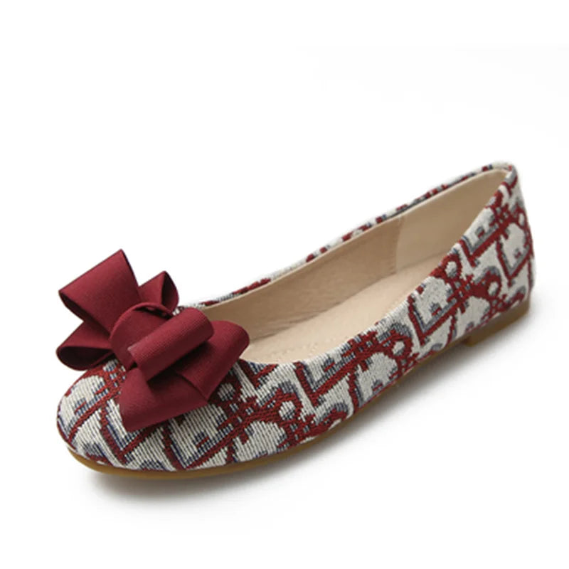 Designer de luxo sapatos baixos de pano para senhoras, toe slip-ons redondos para pé largo 44-32 2023, mocassins pretos, mocassins de balé, recém-chegados