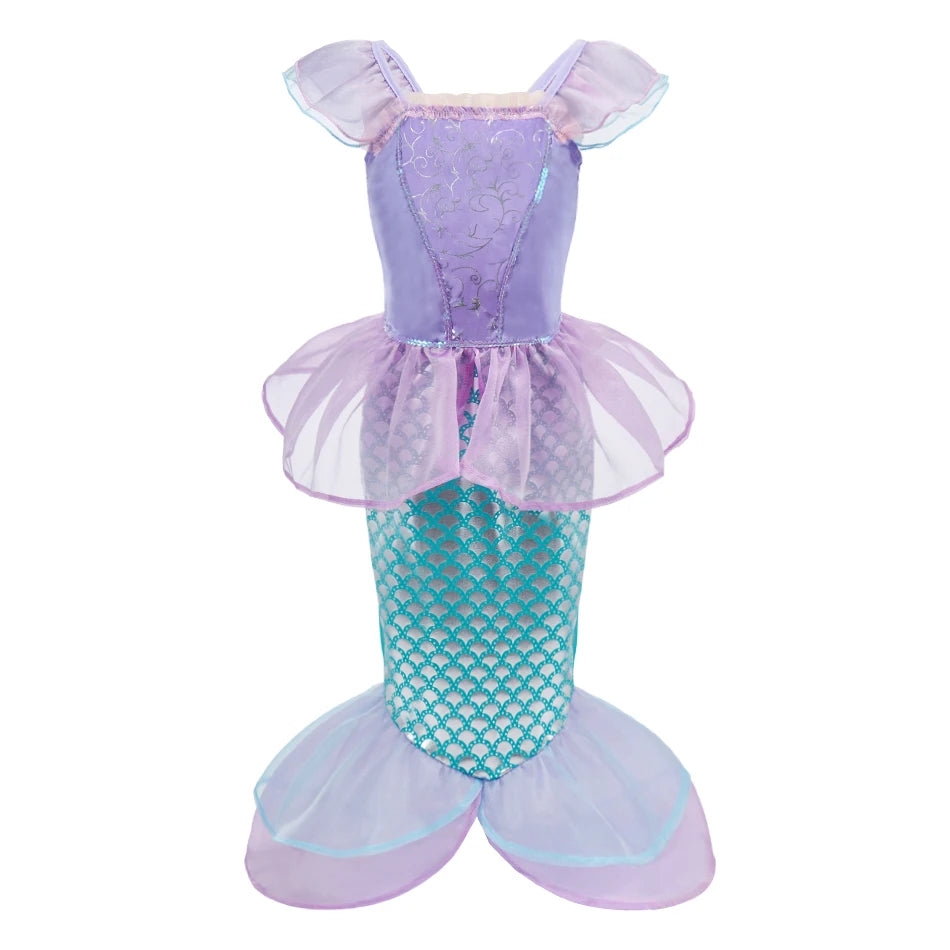 Crianças neve branca cinderela aurora anna elsa traje menina cosplay vestido crianças encanto mirabel pequena sereia roupas de halloween