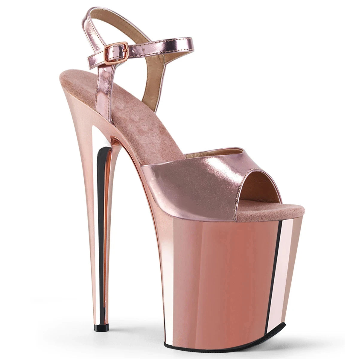Novo stiletto de 8 polegadas 20 cm vamp preto fosco, sandálias de laca assadas no verão para boate, sandálias de palco de festa