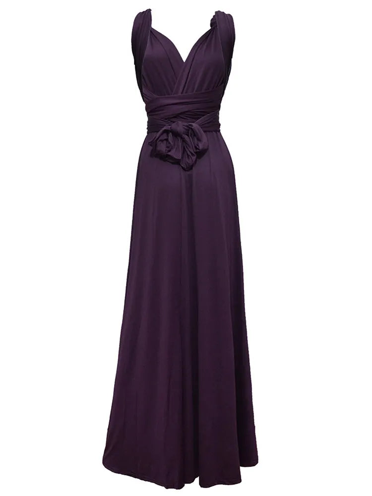 Vestido Maxi Club Boho para mulheres, bandagem vermelha, vestido de festa longo, madrinhas multiway, robe infinito conversível, sexy