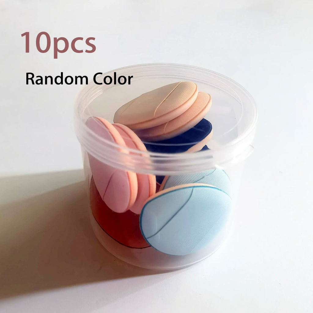 Mini esponja de pó com almofada de ar pequena, esponja para corretivo facial bb creme esponja ferramenta de maquiagem para uso molhado e seco