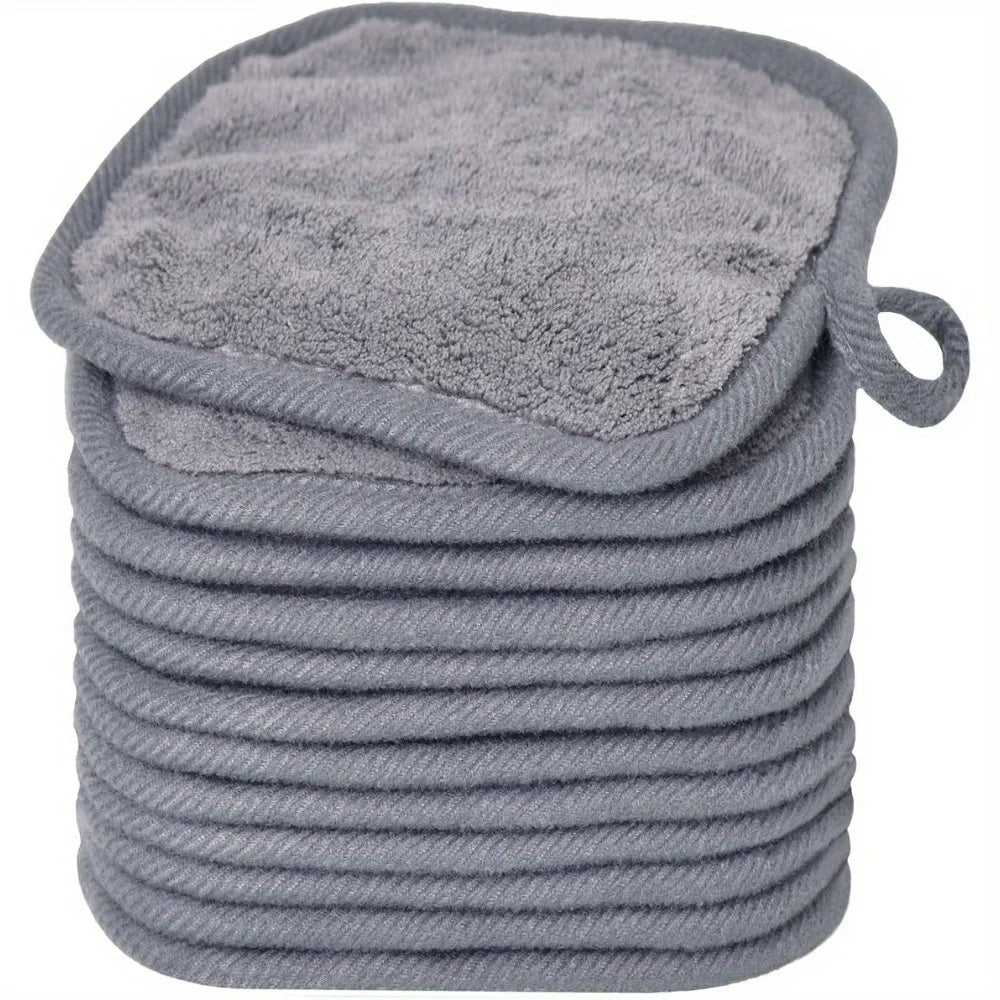 12pçs almofadas removedoras de maquiagem, almofadas reutilizáveis, borracha de maquiagem, toalha facial de microfibra, limpador de rosto, toalhetes de limpeza, ferramentas de cuidados com a pele
