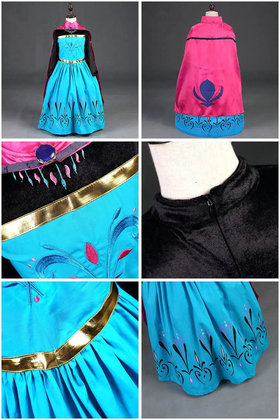 Crianças neve branca cinderela aurora anna elsa traje menina cosplay vestido crianças encanto mirabel pequena sereia roupas de halloween