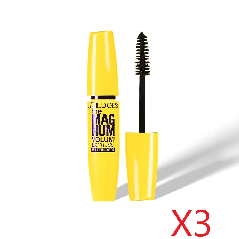 SHEDOES Rímel amarelo à prova d'água, alongamento, ondulação, volumizador, natural, de longa duração, à prova de manchas, cosméticos de maquiagem para os olhos