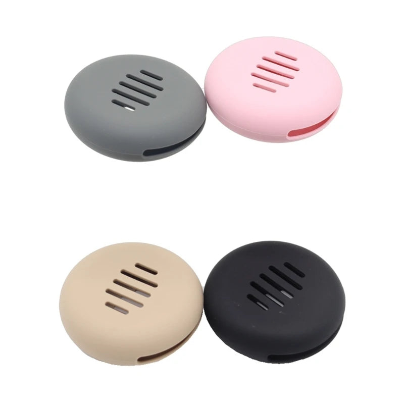 Capa silicone portátil para armazenar esponjas maquiagem suporte para pó