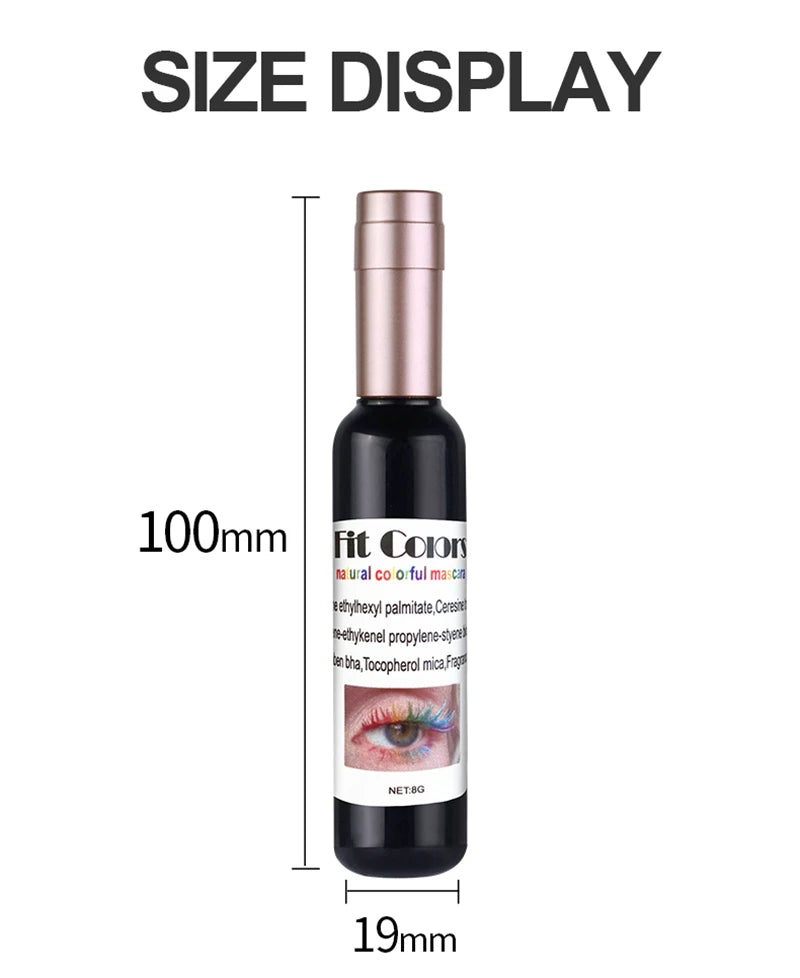 Garrafa de vinho 4d fibra de seda rímel à prova dwaterproof água secagem rápida cílios cachos extensão maquiagem cílios à prova dwaterproof água tinta azul