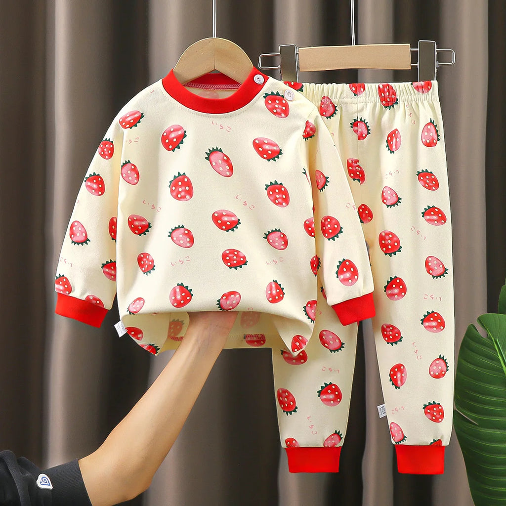 Crianças roupas conjuntos de roupas infantis meninos meninas algodão outono inverno roupas calças pijamas roupa interior