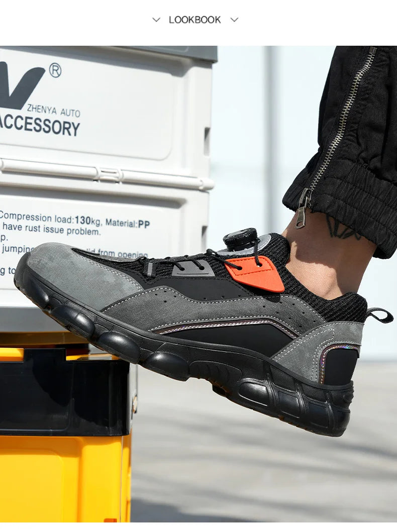 Sapatos de segurança de trabalho de dedo do pé de aço masculino leve indestrutível botas de trabalho de segurança homens proteção tênis de trabalho tamanho 47 48