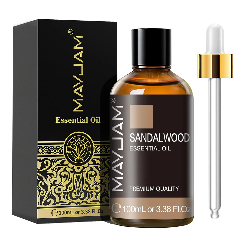 Óleo Essencial MAYJAM 100ml para Difusor Umidificador, Aroma de Baunilha, Lavanda, Bergamota, Sândalo e Agulhas de Pinheiro, Frete Grátis