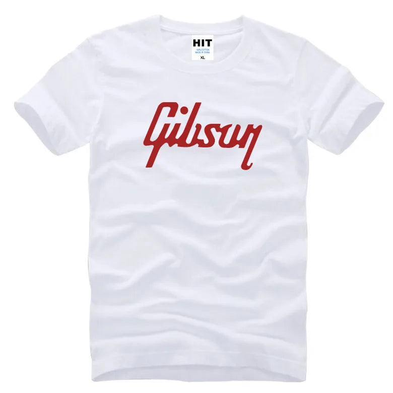 Camiseta masculina marca de luxo gibson t camisas dos homens música rock homem t camisa de manga curta camiseta hip hop dos homens camiseta topos