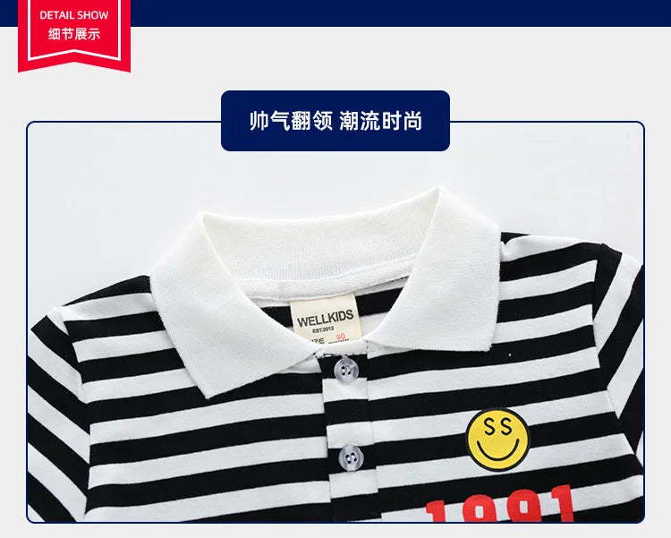 Moda meninos polo camisas de algodão em linha reta formal criança camiseta verão crianças roupas dos miúdos