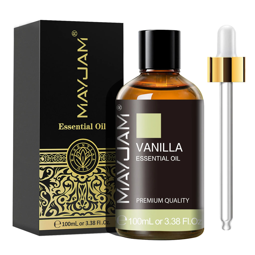 Óleo Essencial MAYJAM 100ml para Difusor Umidificador, Aroma de Baunilha, Lavanda, Bergamota, Sândalo e Agulhas de Pinheiro, Frete Grátis