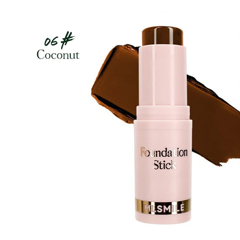 Rosto maquiagem vara fundação creme 6 cores hidratante cobertura completa tom de pele escura natural fosco corretivo maquiagem profissional