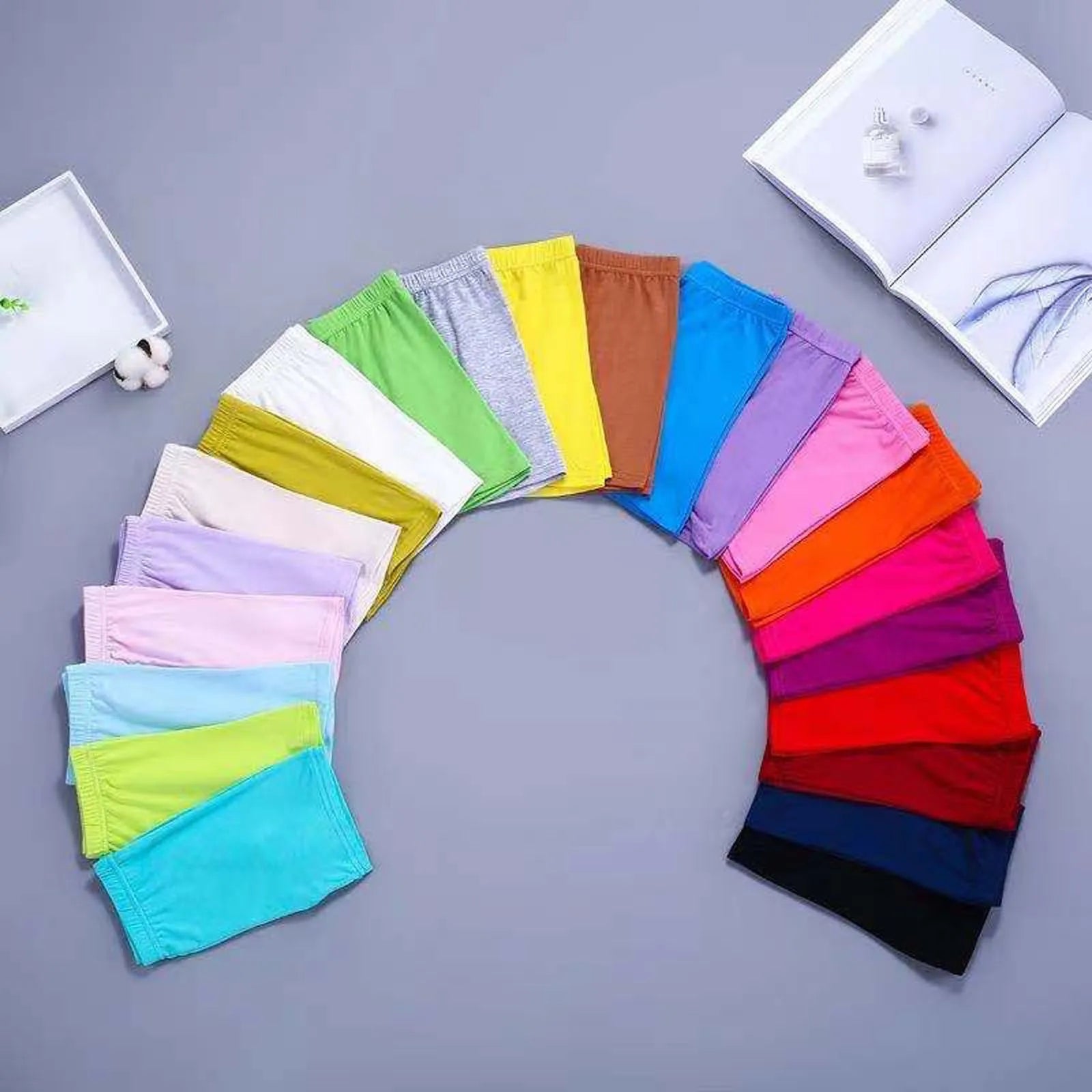 1pc doce cor meninas calças de segurança curtas crianças roupa interior leggings crianças verão bonito confortável shorts cuecas para 4-6y