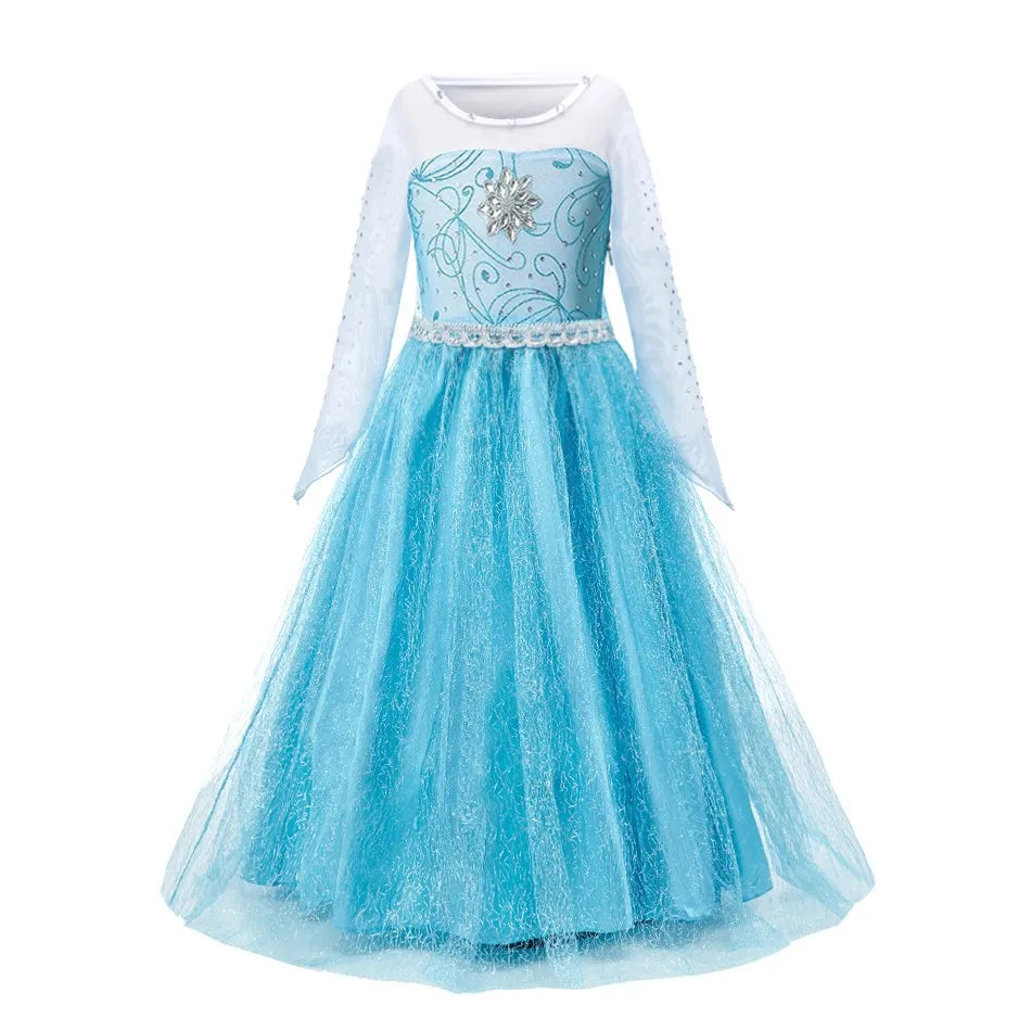 3 5 6 8 10 anos meninas elsa 2 traje crianças halloween cosplay vestido de princesa crianças festa de aniversário vestidos roupas acima