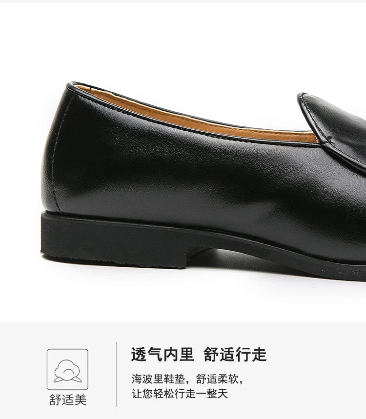 Sapatos formais masculinos mocassins com borla