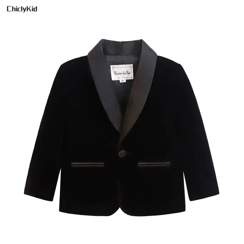 Meninos primavera outono terno jaqueta crianças festa blazers fraque topo crianças vestido formal casamento smoking desempenho casaco de manhã