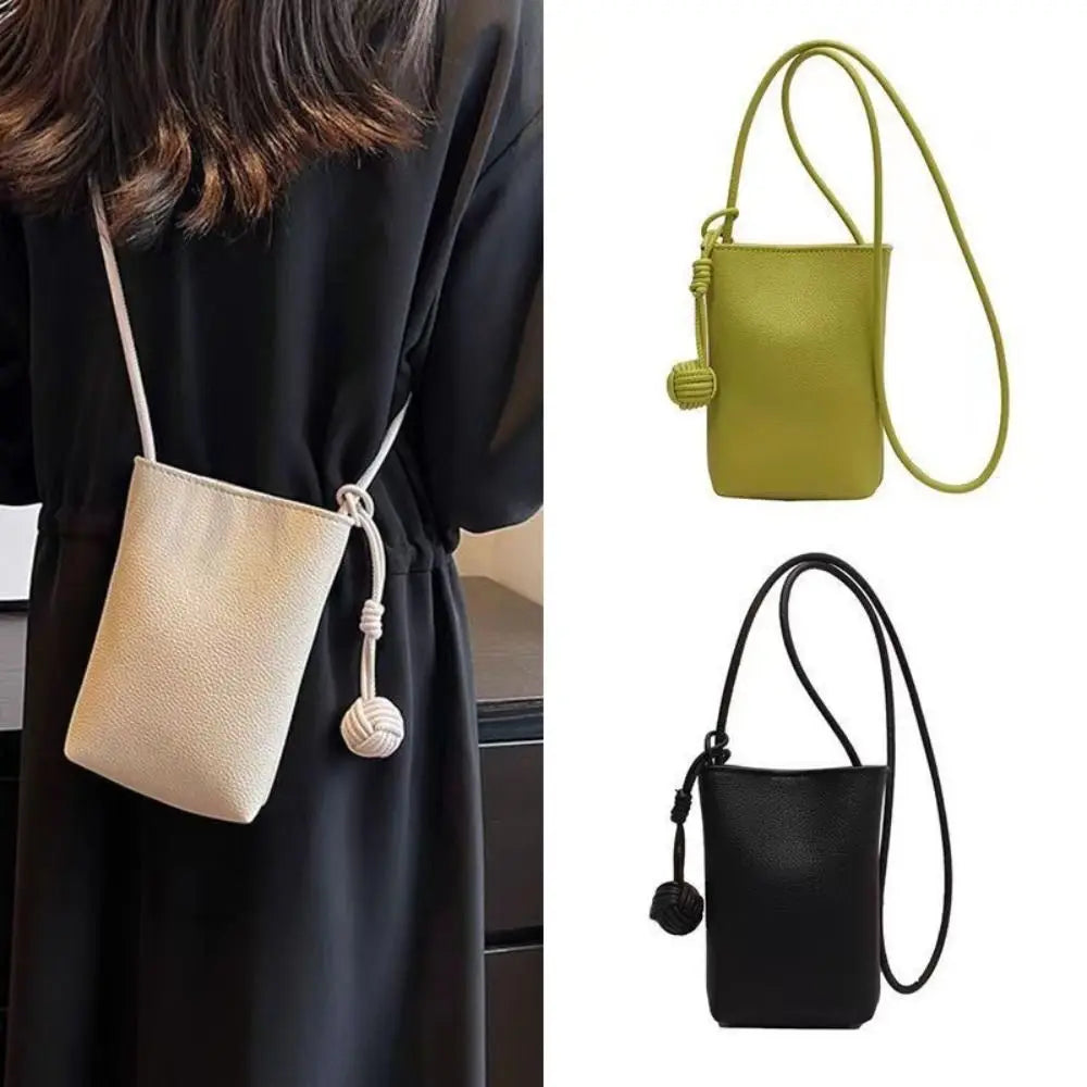Mini sacos crossbody para All-Match Phone Pouch, grande capacidade Coin Purse, macio PU, leve, novo