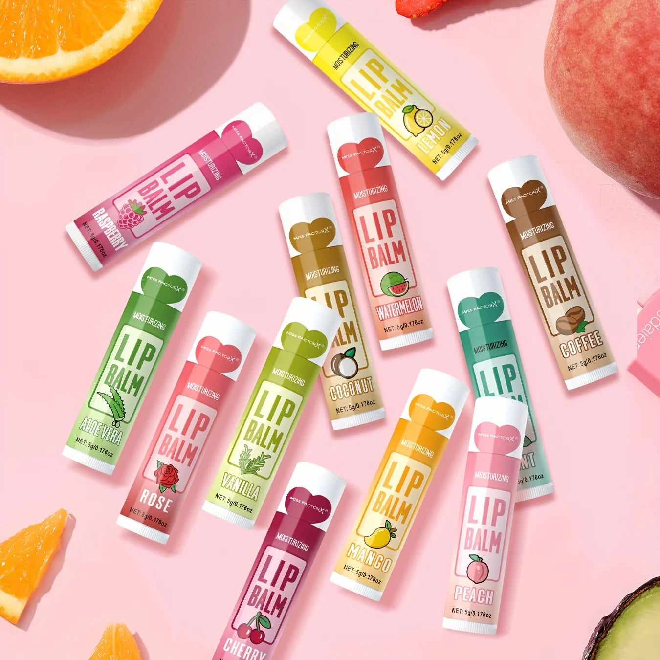 12 PCS/presente conjunto de bálsamo labial 5g Hidratação profunda e esfoliante hidratante de longa duração para criar lábios hidratados