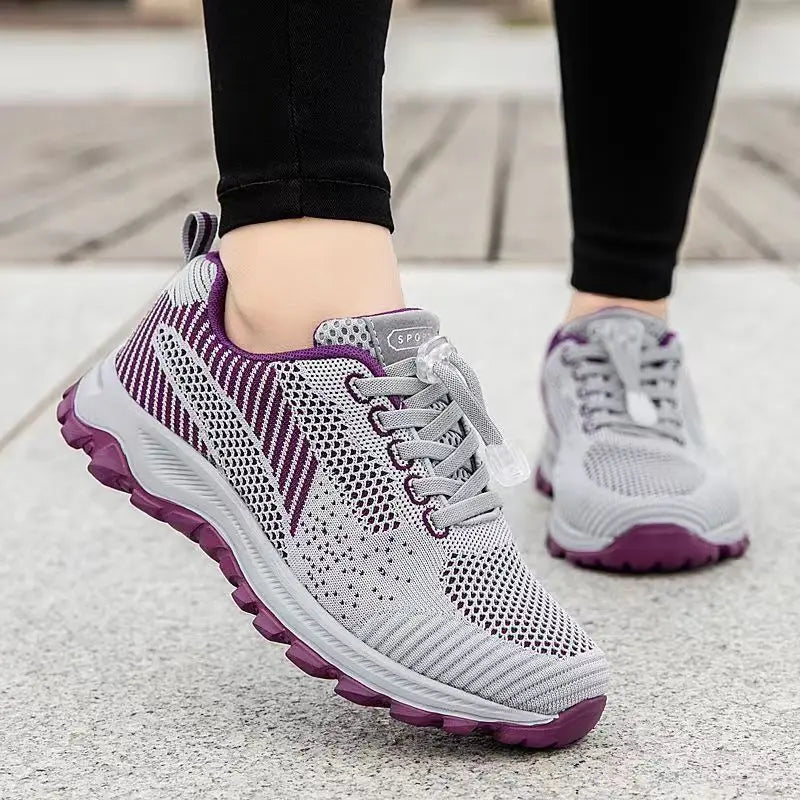 Tênis De Malha Respirável Para Mulheres, Sapatos De Verão, Malha