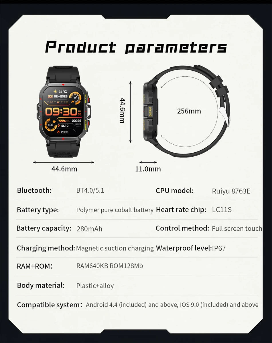 Lige 2025 relógio inteligente masculino esportes ao ar livre monitoramento de freqüência cardíaca ip68 à prova dip68 água relógios bluetooth chamada smartwatch para android ios