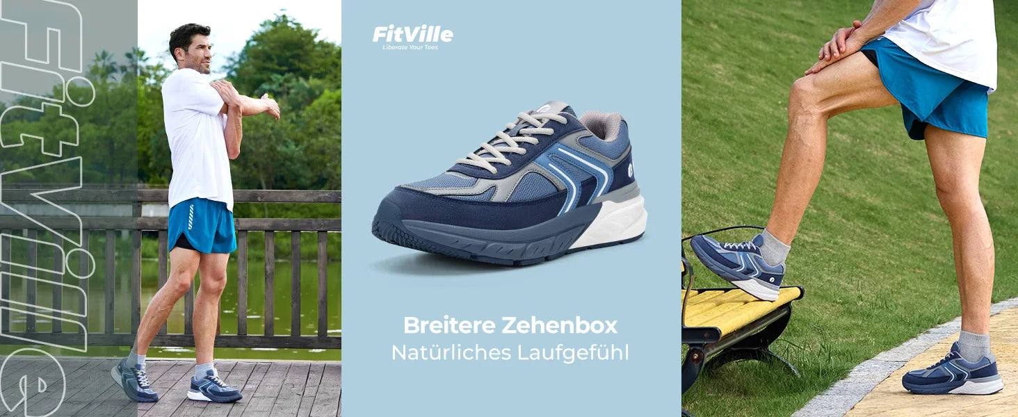 Fittington sapatos largos para homens sapatos de caminhada tênis casuais sapatos ortopédicos suporte de arco para fascite plantar neuropatia