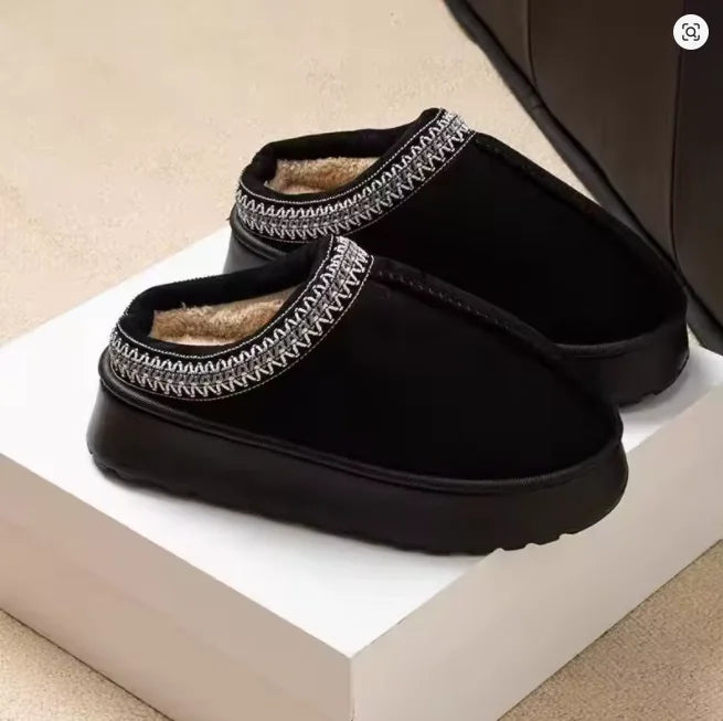 2025 plataforma chinelos macios mulheres/homens casa apartamentos moda pelúcia sapatos de inverno senhoras casa elegante calçados casuais tamanho grande
