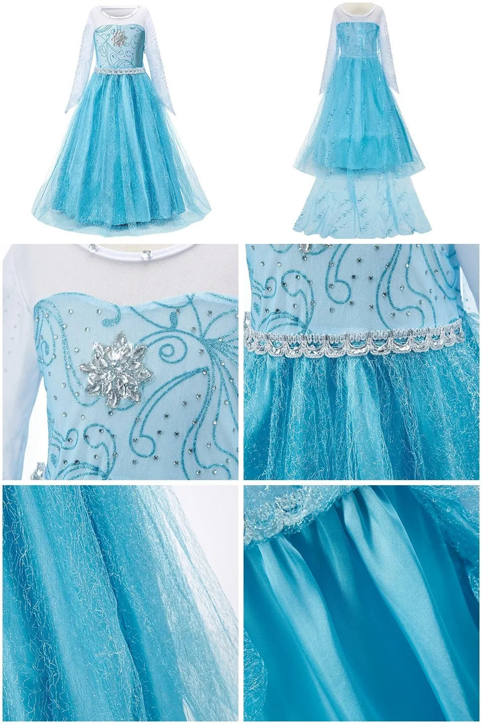 3 5 6 8 10 anos meninas elsa 2 traje crianças halloween cosplay vestido de princesa crianças festa de aniversário vestidos roupas acima