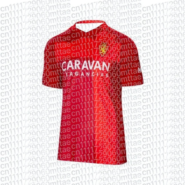 Camisas de Futebol Real Zaragoza 2025, Jerseys Casuais Respiráveis para Torcedores, Unissex e Adequadas para Crianças e Homens