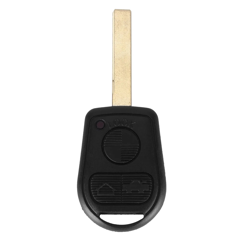 Keyyou capa de chave remota com 3 botões, compatível com bmw e31 e32 e34 e36 e38 e39 e46 z3 z4, capa fob 3 btn sem cortes