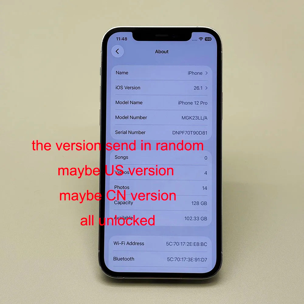 iPhone 12 Pro Smartphone 6GB RAM 12Pro 6,1" IOS Face ID desbloqueado 5G 12Pro Celular original