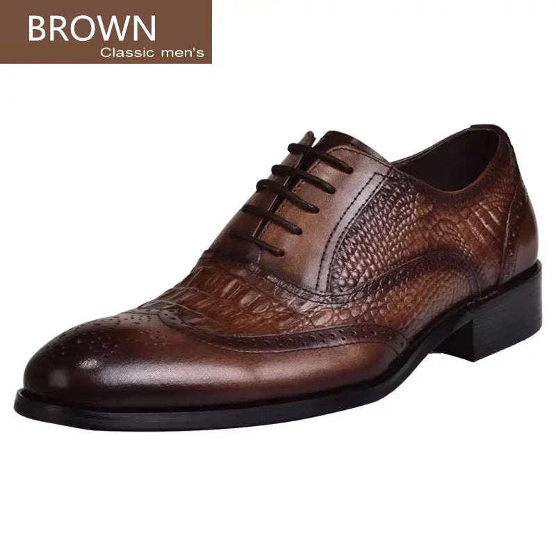 Sapatos casuais masculinos de estilo britânico de luxo escritório oxford sapatos de couro masculinos confortáveis resistentes ao desgaste sapatos formais masculinos de tamanho grande