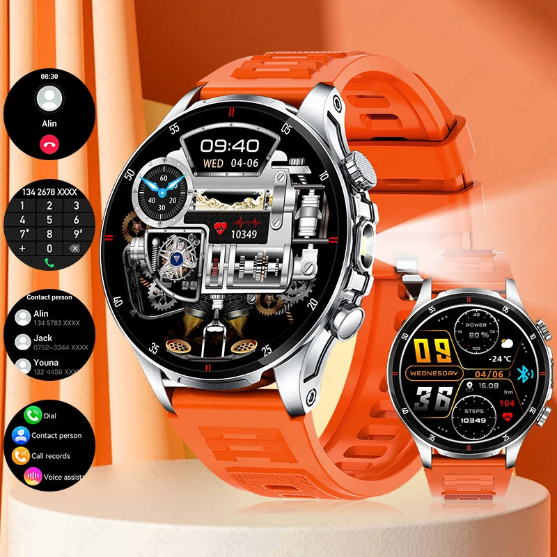 Lige 2025 novo relógio inteligente masculino lanterna ai voz bluetooth chamada 1.53 "hd esportes relógios de fitness monitor saúde smartwatch feminino