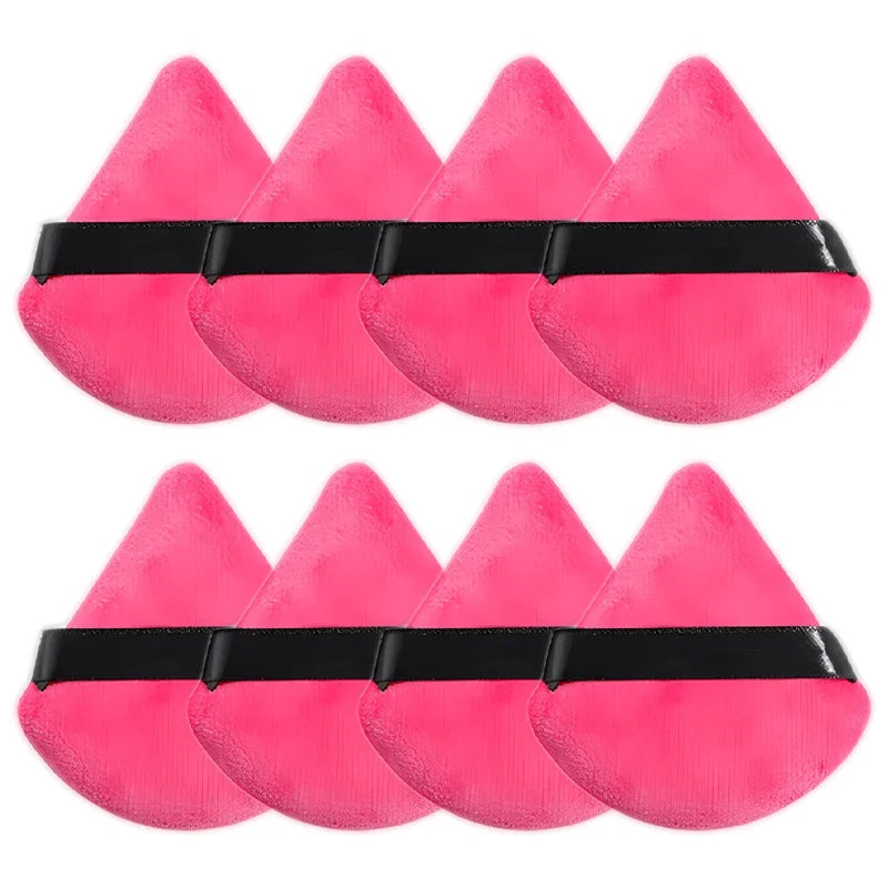 Veludo cosméticos fundação puff macio triângulo maquiagem puffs feminino rosto beleza esponja liquidificador lavável maquiagem em pó acessórios