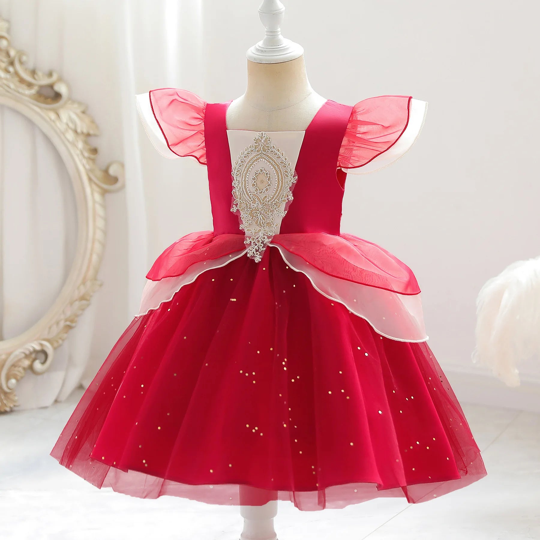 Baby Girls' Cotton Princess Party Dress, roupas de casamento infantil, moda infantil, verão, vestidos de aniversário, 2-10 anos