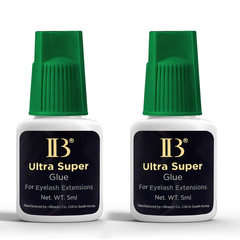 5 garrafas originais ibeauty ib ultra super cola para extensões de cílios 5ml coreia tampa verde lash cola ferramentas de maquiagem atacado