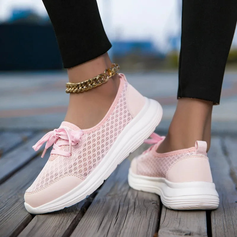 Yrzl mulher tênis deslizamento em sapatos casuais malha respirável confortável macio clássico condução mocassins sapatos para senhoras