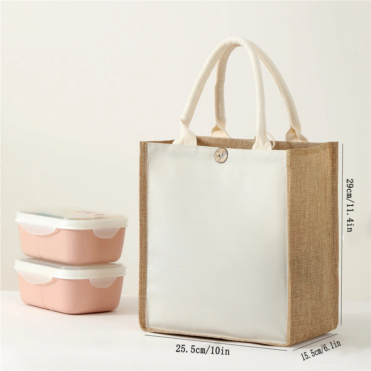 Linho cor lisa senhoras bolsa fivela estilo moda multifuncional saco de presente diário passeio saco de armazenamento de compras