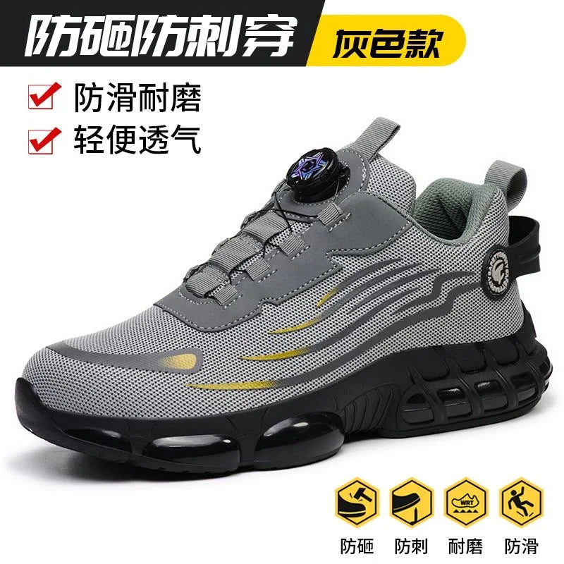 Tamanhos 36-48 sapatos de segurança dedo do pé de aço smash à prova de punctura sapatos de trabalho para homens tênis anti-deslizamento zapatos de seguridad de hombre