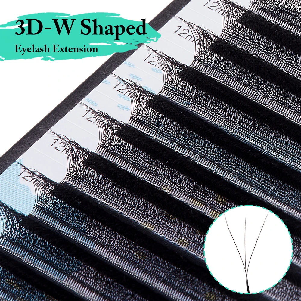 Yelix-W-Shaped Cílios Extensões, 3D, 3 Dicas e 6 Dicas, C Curl, D Curl, Individual Lash, Volume egípcio brasileiro, Mage Cílios, Alta Qualidade