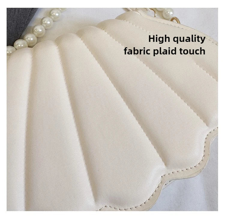 Francês pérola corrente bolsa feminina concha moda bolsa de ombro couro do plutônio bolsa embreagem novidade sólido chique hobo saco pequena mochila