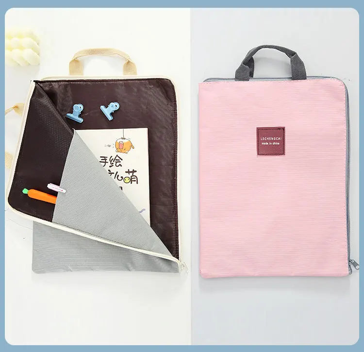 Bolsa simples bolsa para portátil multi-função impermeável saco de negócios estudante papelaria saco