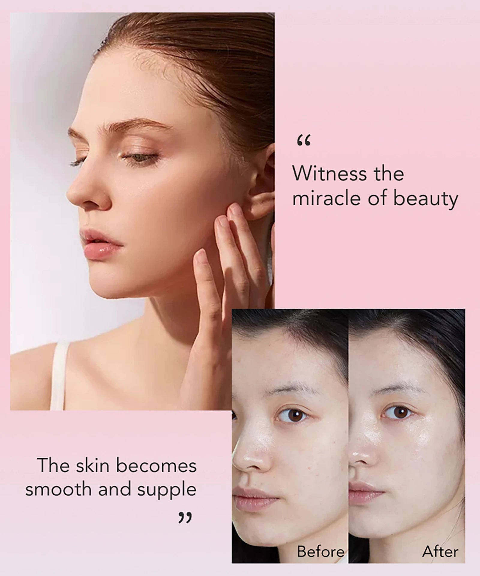 AILKE Clareador Anti-rugas Sardas Creme Facial Com Colágeno Ácido Hialurônico Rosa Cuidados Com A Pele Mulheres Coreano Conjunto Hidratante Facial