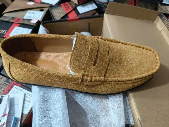 Couro do plutônio camurça de vaca sapatos masculinos marca luxo casual formal mocassins calçados preto masculino sapatos de condução hombres