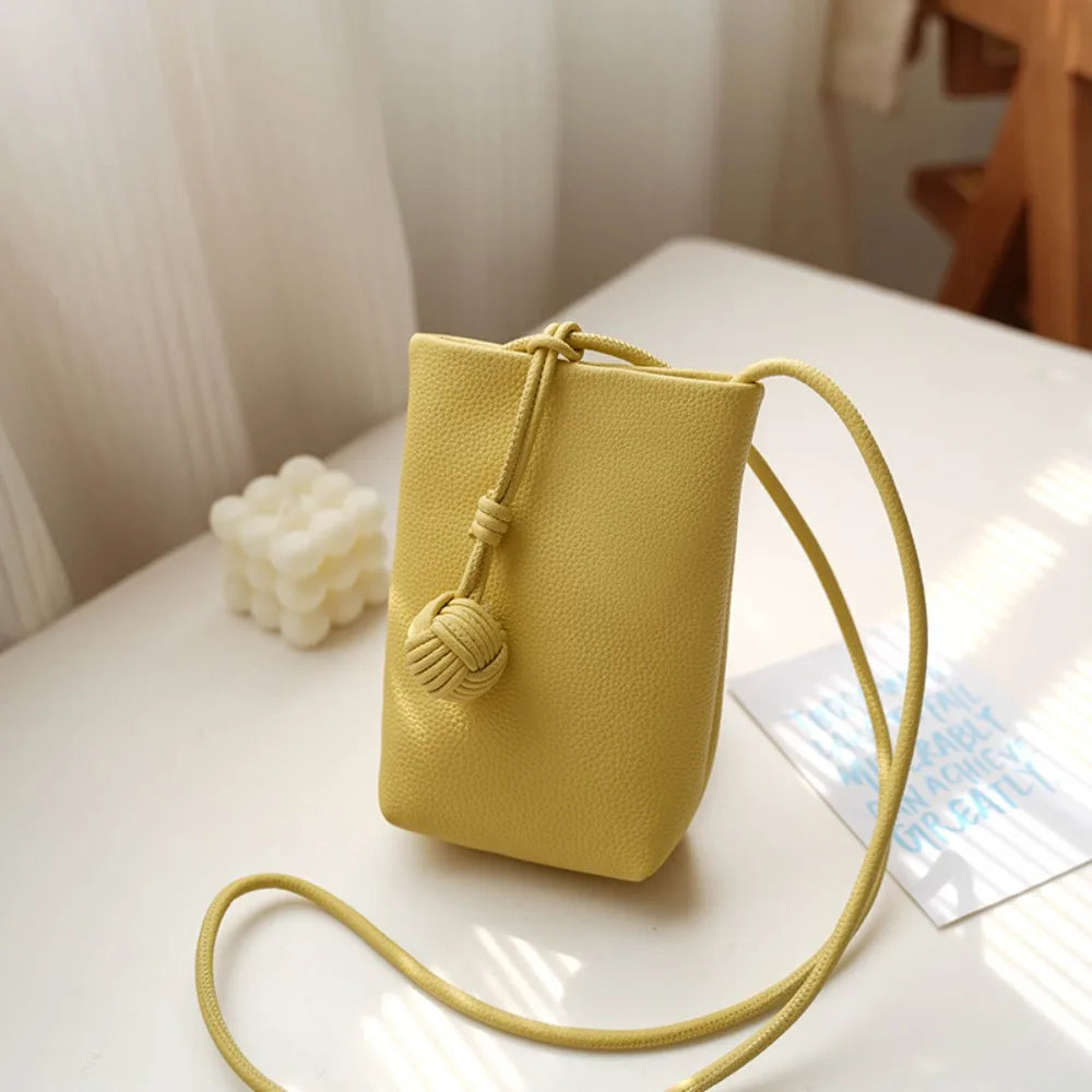 Mini sacos crossbody para All-Match Phone Pouch, grande capacidade Coin Purse, macio PU, leve, novo