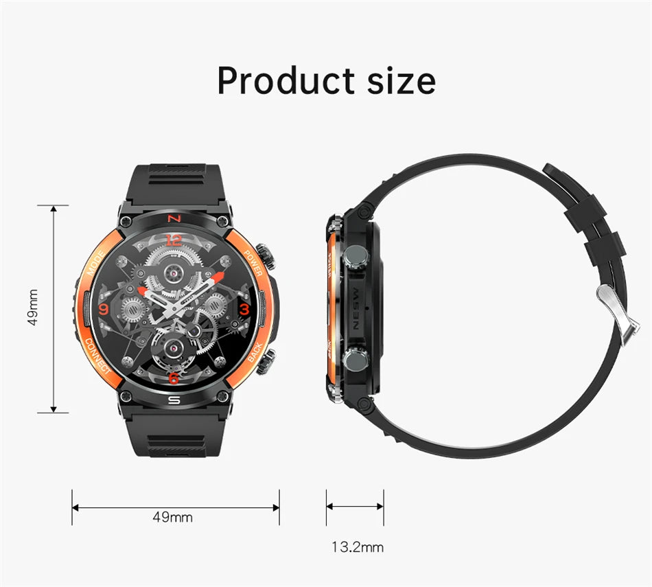 Lige 2025 relógio inteligente masculino esportes ao ar livre monitoramento de freqüência cardíaca ip68 à prova dip68 água relógios bluetooth chamada smartwatch para android ios